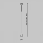 Подвесной светильник Maytoni Arrow P064PL-01B-1 (220V, на проводе, круглые)