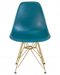Стул обеденный DSR (ножки золотые, цвет морской волны (G-05))