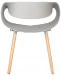 Стул обеденный DOBRIN ALIEN (ножки светлый бук, цвет светло-серый (GR-01))