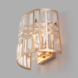 Настенный светильник Eurosvet Lory 10116/2 золото/прозрачный хрусталь Strotskis