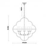 Подвесная люстра Vele Luce Ortico VL1103L08 (220V, на цепи, подсвечник, свеча)