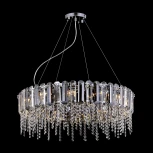 Подвесная люстра Maytoni Hail MOD097PL-12CH (220V, хрусталь, подвески, на тросе, круглые)