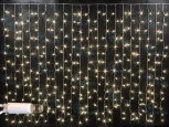 Гирлянда светодиодная Занавес белая с мерцанием 220B, 300 LED, провод прозрачный, IP65 RL-CS2*1.5F-CT/WW Rich LED