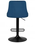 Стул барный DOBRIN JOSEPH BLACK (синий велюр (MJ9-117)) 5021_BlackBase-LM BLACK, цвет сиденья синий (MJ9-117), основания черный
