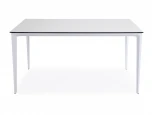 Обеденный стол из HPL 140х80см, цвет молочный, каркас белый 4SIS Малага RC3050-140-80-A White
