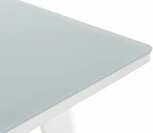 Стол Гамбург 1, Белый/Стекло серое, Аврора