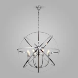 Подвесная люстра Eurosvet Santi 60139/8 хром (220V, на цепи, шар)