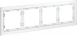 Рамка на 4 поста (белый, матовый, стекло) Voltum S70 VLS110402