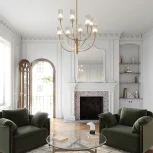 Потолочная люстра на штанге Maytoni Arco MOD223PL-08BS (220V)