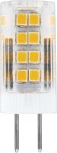 Лампочка светодиодная G4 5W 220V капсульная прозрачная 2700K Feron 25860