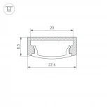 Профиль с экраном ALU-WIDE-H8-2000 ANOD+FROST (Алюминий) 014852 Arlight