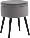 Пуф Клайс с ящиком велюр серый УТ000035911
