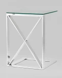 Журнальный стол Stool Group 40*40 КРОСС серебро УТ000004647
