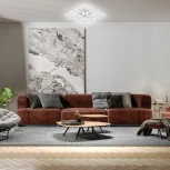 Потолочная люстра светодиодная Escada Aquarius 10287/8LED BL 125Вт, с ПДУ, металл/акрил, белый/прозрачный (220V)