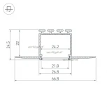 Профиль PLS-LOCK-H25-F-HIDE-2000 (Алюминий) 019409 Arlight