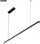 Подвесной линейный светильник светодиодный диммируемый Novotech Sotto 359442 черный LED 48W 220V (Умный дом, Алиса, голосое управление) (регулировка яркости, на тросе)