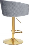 Стул барный DOBRIN DARCY GOLD (серый велюр (1922-19)) 5025_GoldBase-LM GOLD, цвет сиденья серый (1922-19), основания золото