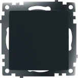 Выключатель одноклавишный (черный) Stekker Катрин 39603