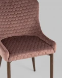 Стул Stool Group Ститч Хани велюр пыльно-розовый ножки дерево УТ000031317