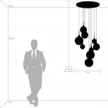 Подвесной светильник ярусный Lightstar Globo 813092 (220V, на проводе, шарики)