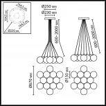 Подвесной светильник Odeon Light Magia 7109/13 металл/стекло/бронза/белый IP20 E14 13*5W 220V