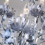 Подвесная люстра Eurosvet 3015 3015/12 хром/лазурный хрусталь Strotskis