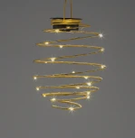 Уличный подвесной светильник светодиодный на солнечных батареях в виде спирали ЭРА ERASF024-28