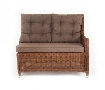Плетеный левый модуль дивана, цвет коричневый 4SIS Бергамо YH-C2579WZ brown