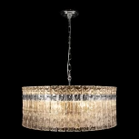 Подвесная люстра Loft It Nevada 10297/600 Nickel (220V, хрусталь, на цепи, круглые)