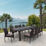 Комплект плетеной мебели Afina T438/Y380A-W53 Brown (10+1)