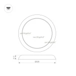 Точечный светильник встраиваемый CL-FIOKK-R220-18W Day4000-MIX (WH, 120 deg, 230V) (IP44 Пластик) 033445 (LED, круглые)