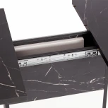 Стол обеденный SMART ЛДСП, 105-140х68,6х75 см, Мрамор Блэк Роял/Белый Tetchair 19264