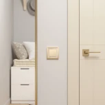 Рамка на 1 пост Baguette (айвори/латунь) Werkel W0012851 (a060233)