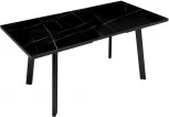 Стол DikLine HBS140 мрамор черный,опоры черные