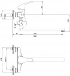 Смеситель Paini Creta 42CR119CAKM универсальный