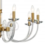 Подвесная люстра Stilfort Glass 1050/03/10P (220V, хрусталь, на цепи, свеча)