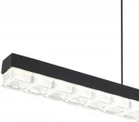 Подвесной линейный светильник ST Luce SL1018 SL1018.423.01 черный/прозрачный LED 1*32W 4000K (220V, на тросе)