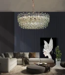 Подвесная люстра Fluorite Constancia FL1063-22P (220V, хрусталь, на цепи)