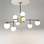 Потолочная люстра на штанге Maytoni Nostalgia MOD048PL-09G (220V, шарики)