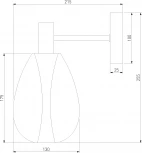 Бра Eurosvet Magma 60175/1 латунь (220V)