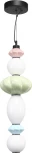 Подвесной светильник ST Luce Florentini SL6134.433.01 черный/розовый, зеленый, синий, опаловый LED 1*24W 3000K (220V, на тросе, бусы)