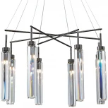 Подвесная люстра хрустальная Newport 4520 4524+4/S black glossy (220V, на проводе)