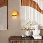 Настенный светильник Odeon Light Vela 7004/7WL золотой ice crack/акрил IP44 LED 12W Лм 3000K (220V, круглые)