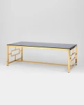 Журнальный стол Stool Group 120*60 БРУКЛИН золото стекло smoke УТ000001494