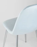 Стул Stool Group Валенсия велюр пыльно-голубой хромированные ножки УТ000004240