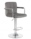 Стул барный KRUGER ARM (серый велюр (MJ9-75))