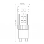 Лампочка светодиодная кукуруза прозрачная колба G9 5 Вт 4000K нейтральное белое свечение Feron 25770