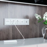 Рамка на 5 постов (белый,стекло) W0051101 (a051195)