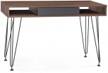 Письменный стол Woodville Хиргра 120х60х77 дуб табачный / графит / черный 553803