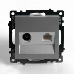 ТВ-розетка (черный) Stekker Катрин 49183